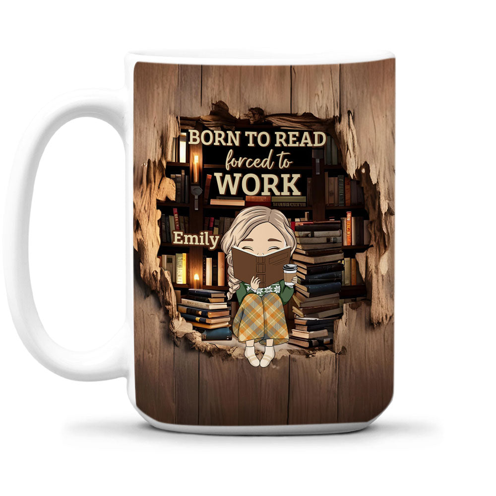 Custom Christmas & Birthday Keepsake Gift • Born To Read - Personalized Coffee Mug