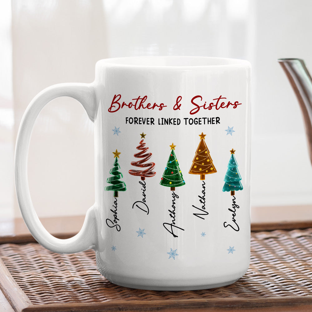 Custom Christmas & Birthday Gift for Brother & Sister • Season Love Siblings - Personalized Coffee Mug