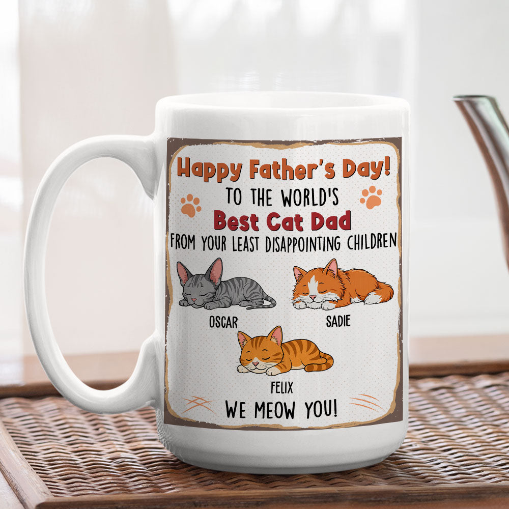 Custom Christmas & Birthday Keepsake Gift • Least Disappointing Cat - Personalized Coffee Mug