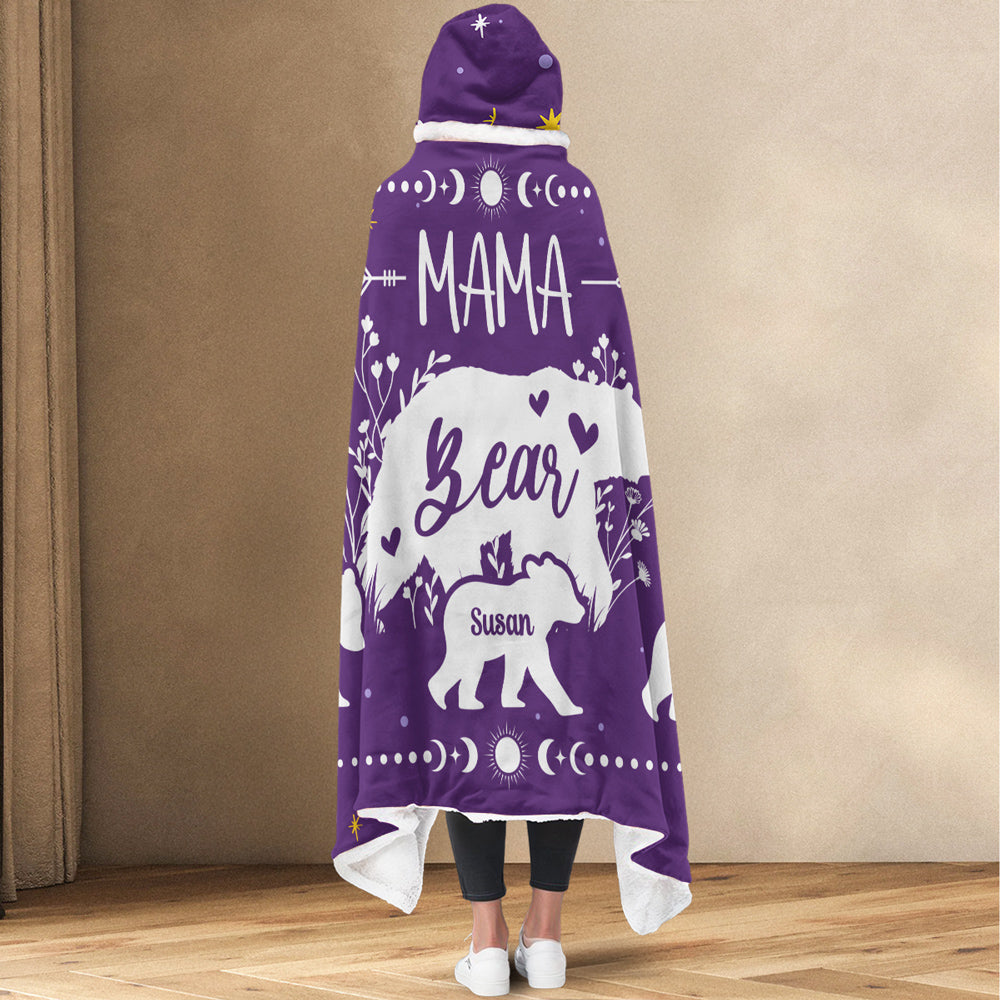Bear Family - Personalized Hooded Blanket