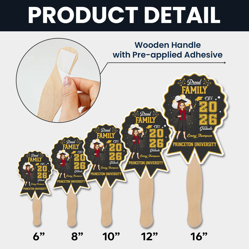 Proud Of You - Personalized Hand Fan