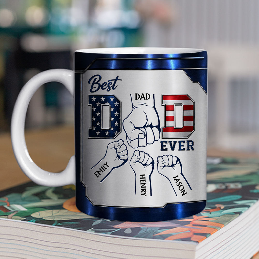 Custom Father's Day, Special Gift for Dad & Grandpa • The Best Daddy - Personalized 3D Inflated Effect Mug