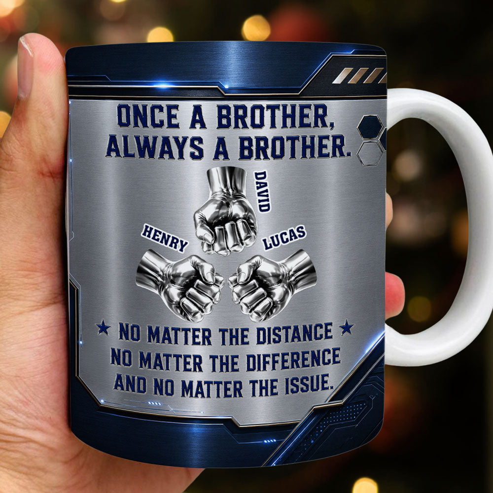 Custom Christmas & Birthday Gift For Brother • Brother Forever - Personalized 3D Inflated Effect Mug
