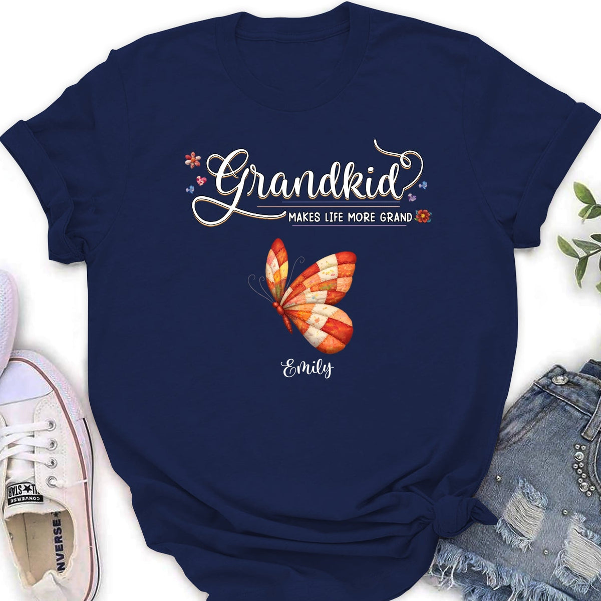 Custom Mother's Day Gift for Mom & Grandma • Grandma Butterflies - Personalized Shirt