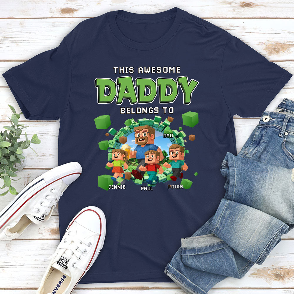 Custom Father's Day, Special Gift for Dad & Grandpa • Pixel Island Hero - Personalized Shirt