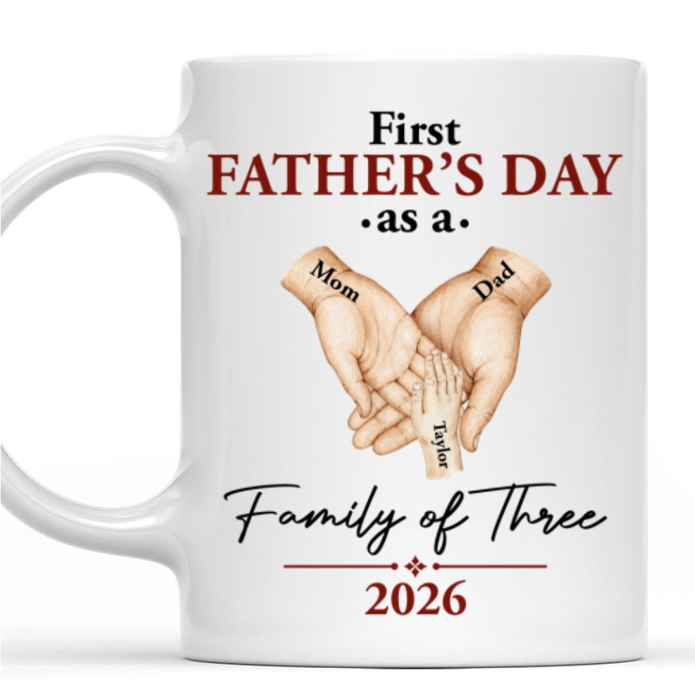 Custom Anniversary Keepsake Gifts For Couple • Our Family Of Three - Personalized Coffee Mug