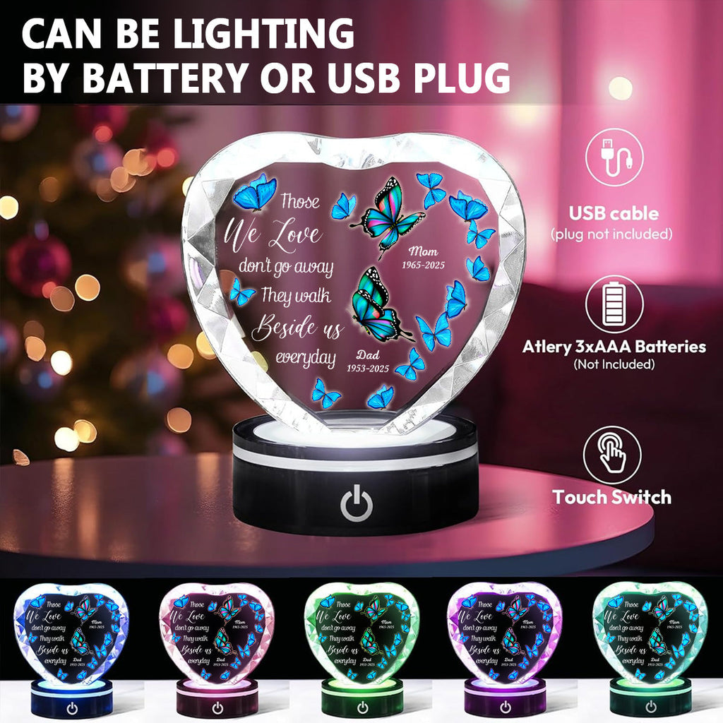 Beside Us Everyday - Personalized Crystal Led Light