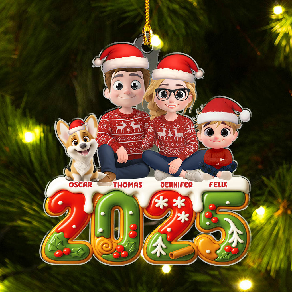 Custom Family Ornament, Christmas Gift for Family Members •  Next To Each Other - Personalized 3D Effect Acrylic Ornament