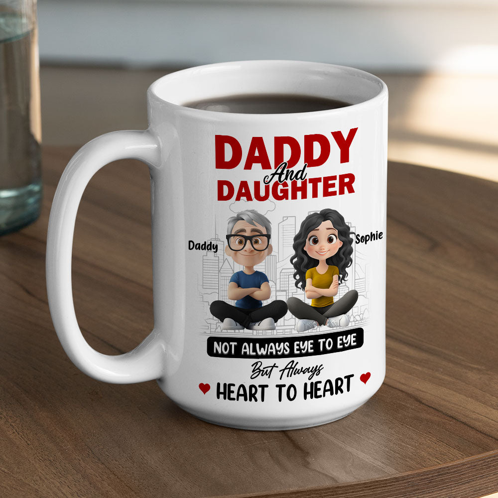 Custom Mother's Day Gift for Daughter • Dad And Daughter Share Love - Personalized Coffee Mug