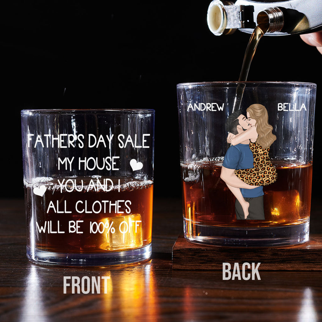 Custom Father's Day Birthday Gifts for Husband • This Sale Ends In Bed - Personalized Whiskey Glass