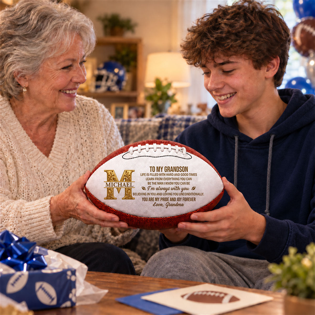 Always With You - Personalized Leather Football