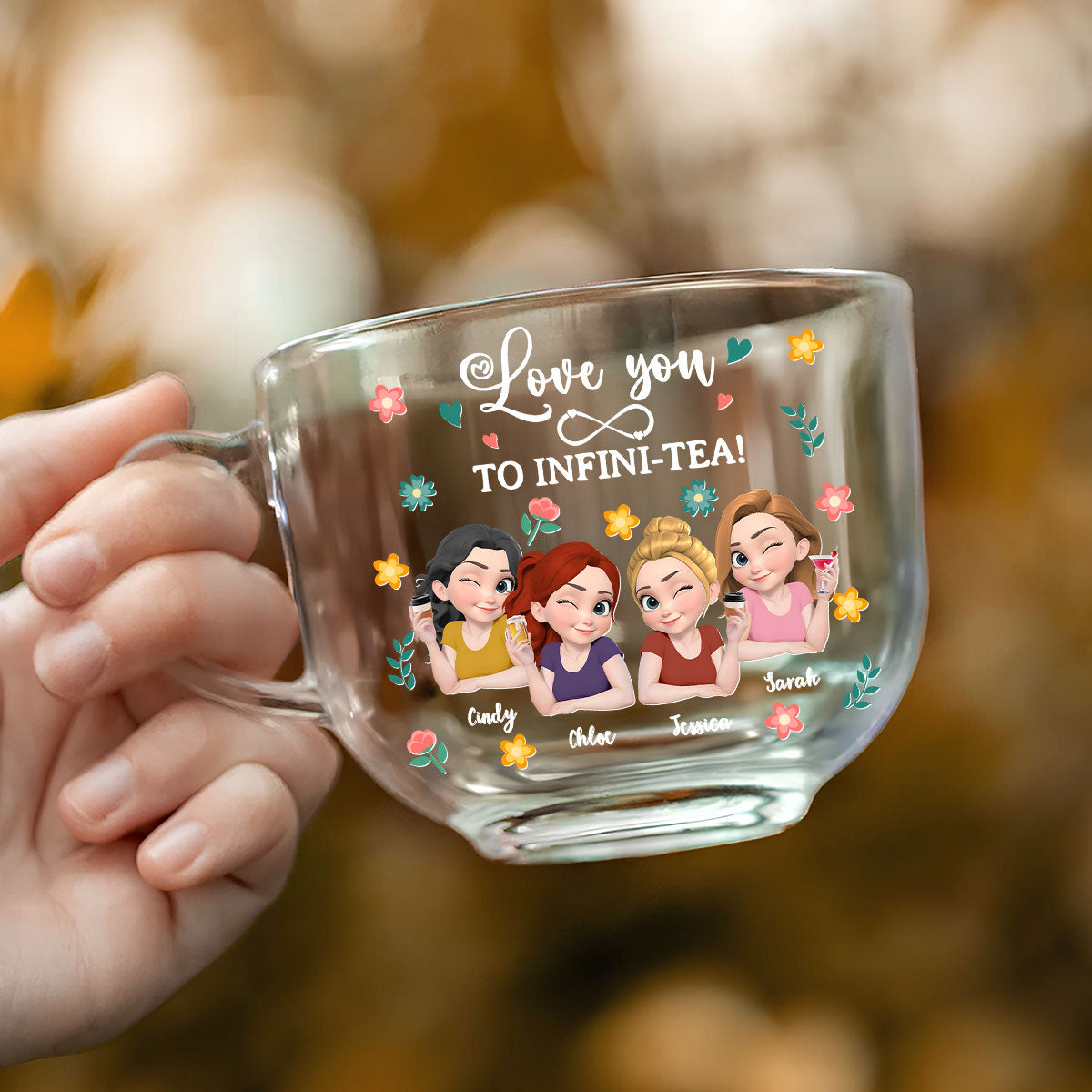Always Love You - Personalized Glass Tea Cup