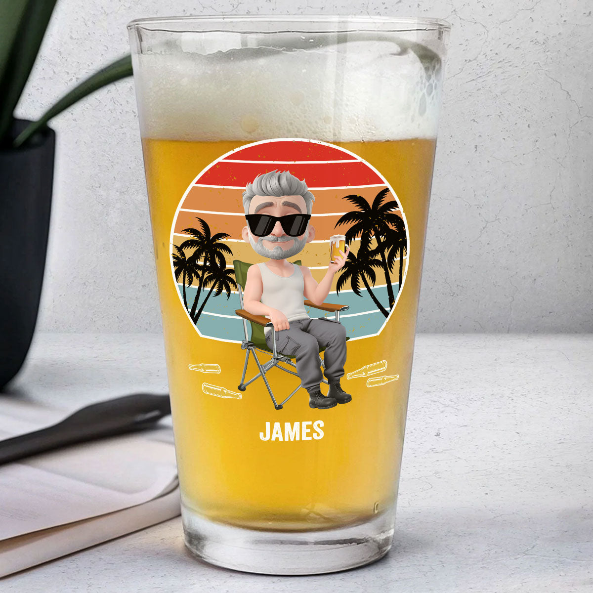 Daddy Relax - Personalized Beer Glass