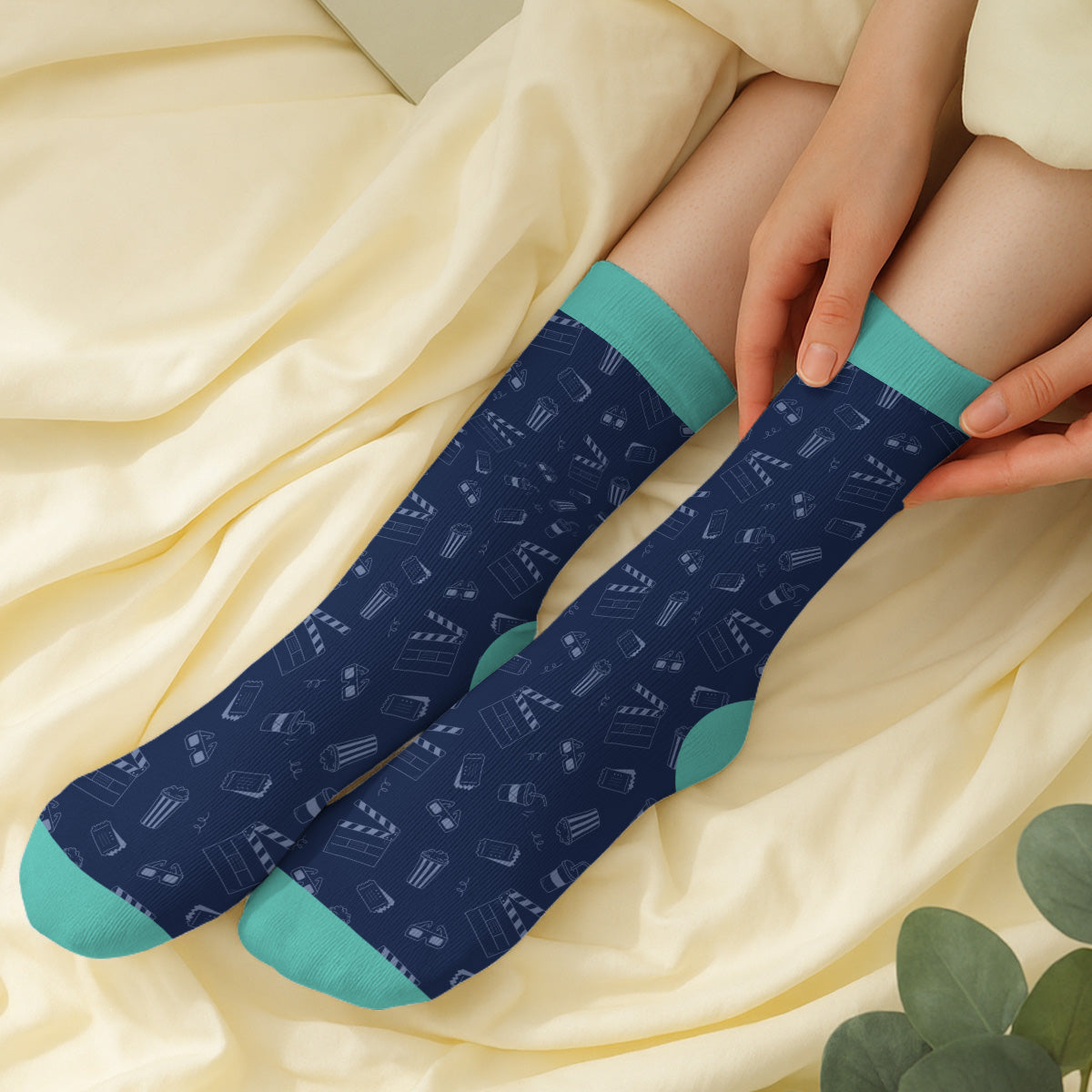Custom Unique Footwear, Christmas Birthday Gift For Him & Her • Just One More Episode - Personalized Crew Socks