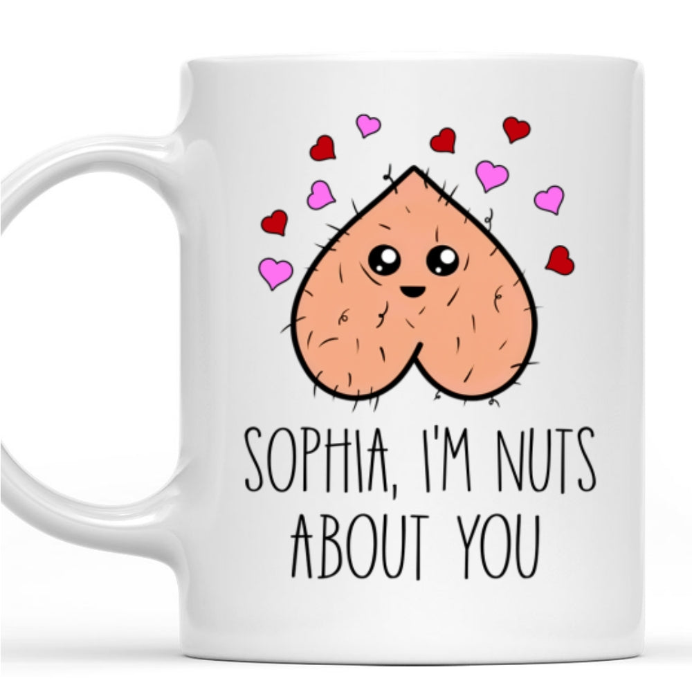 Custom Anniversary Keepsake Gifts For Couple • Going Nuts Because Of You - Personalized Coffee Mug