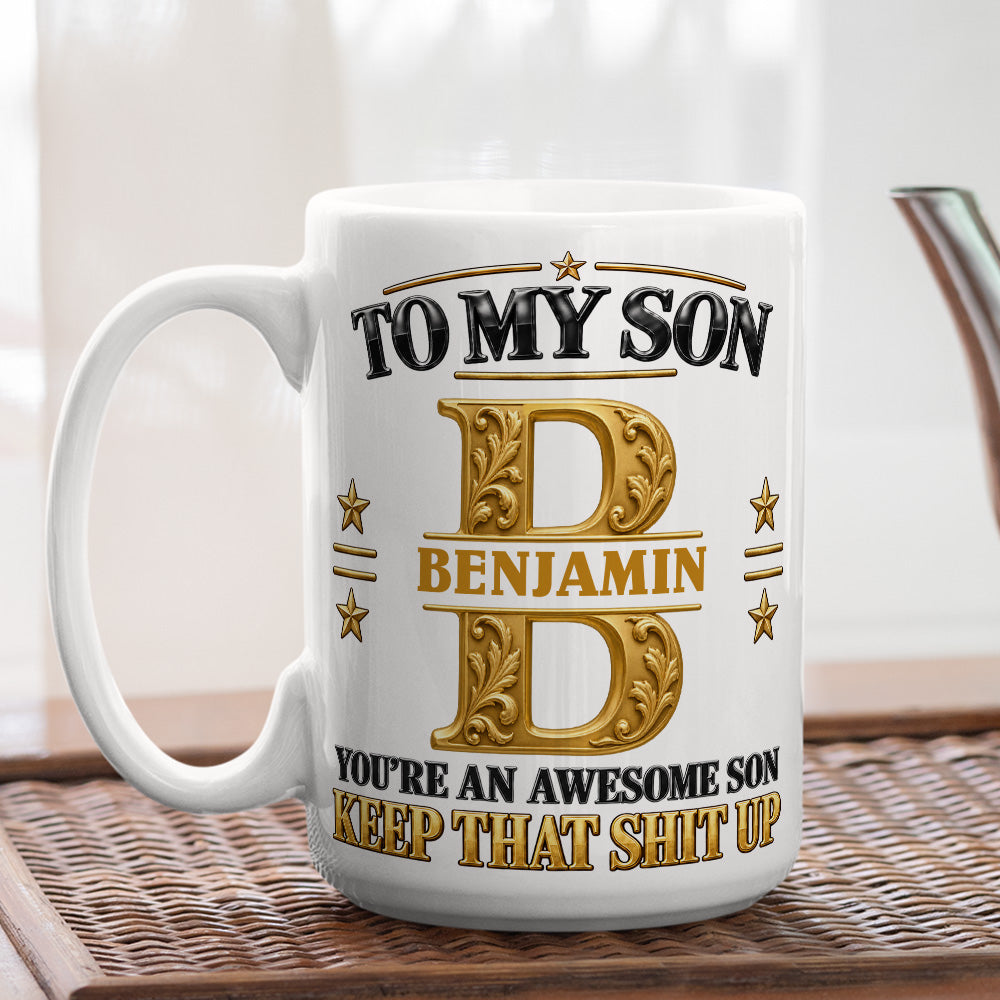 Custom Christmas & Birthday Gift for Son • Awesome Son - Personalized Coffee Mug