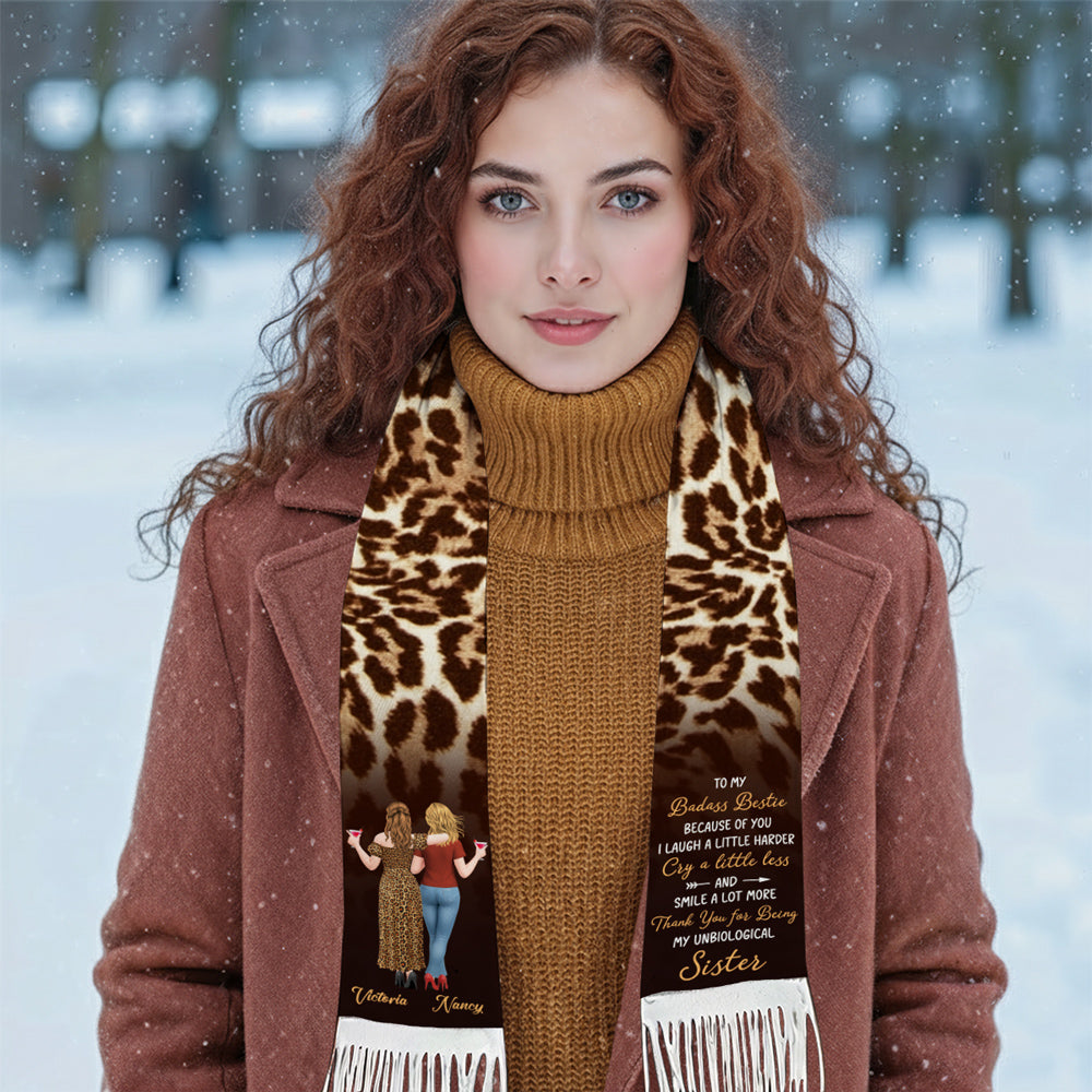 To My Badass Bestie - Personalized Scarf