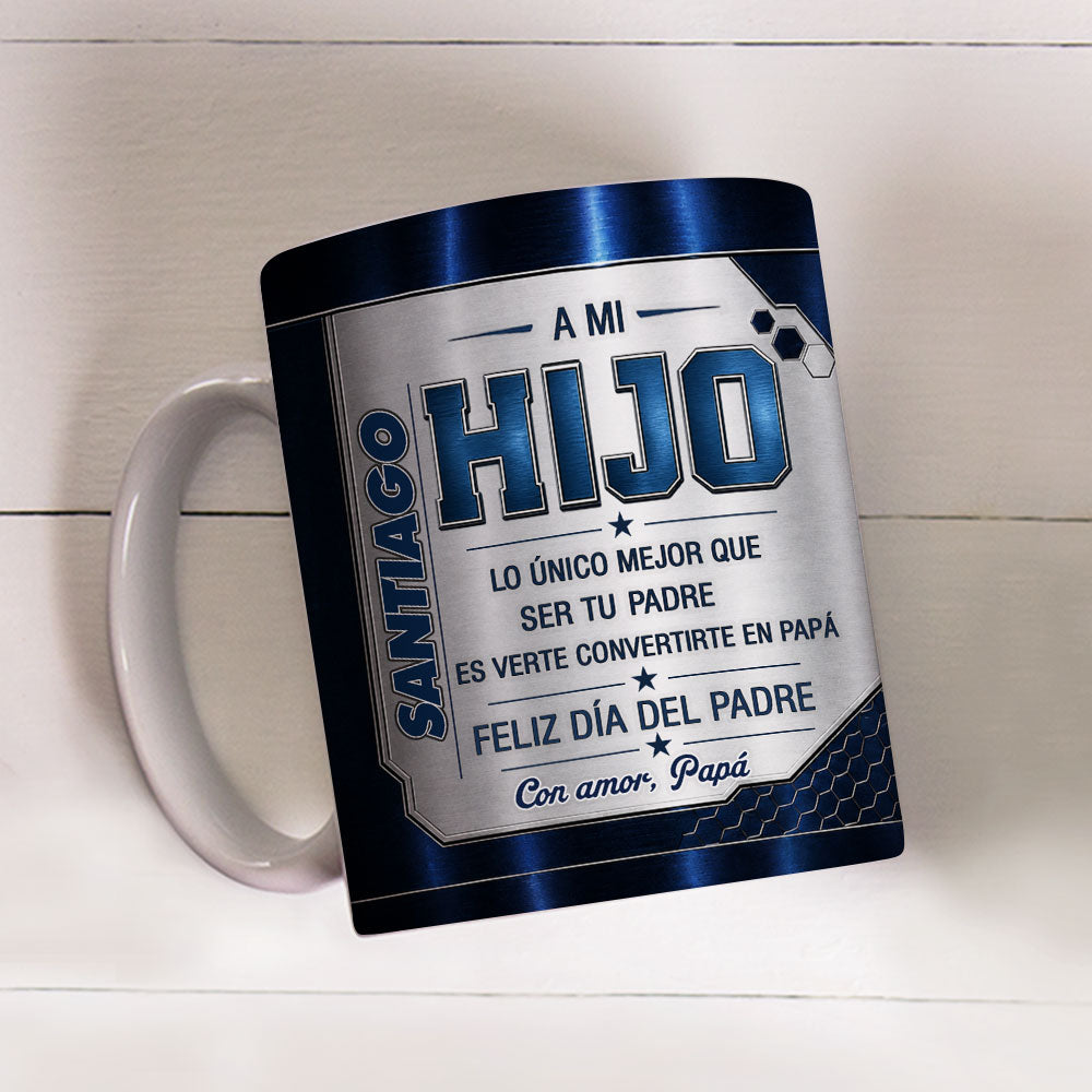 Custom Father's Day, Special Gift for Dad & Grandpa • Verte Ser Papá - Taza Personalizada con Efecto 3D Inflado