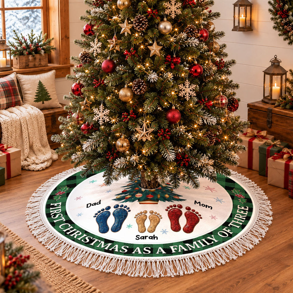 Our First Christmas 2026 - Personalized Tree Skirt