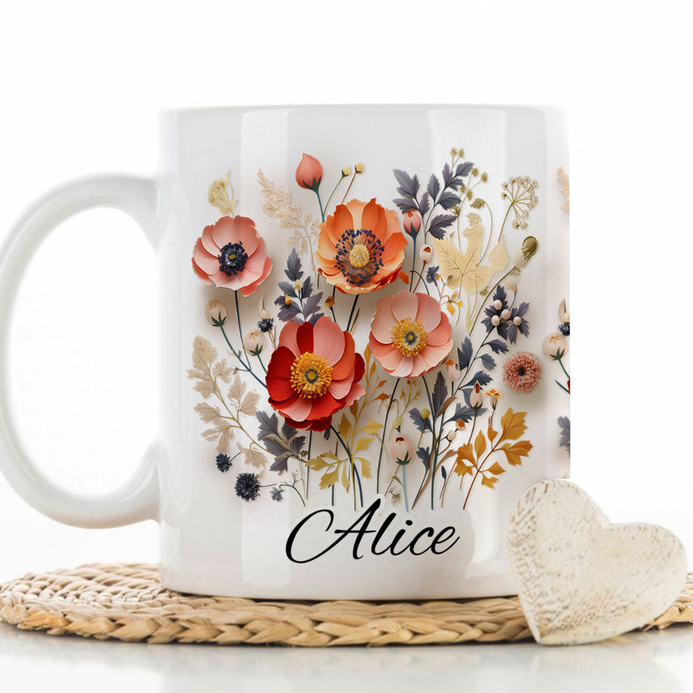 Custom Best Friend, Christmas & Birthday Friendship Keepsake Gift • Flower Girl - Personalized Coffee Mug