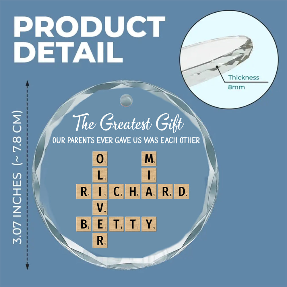 Custom Brothers & Sisters Christmas Ornament •  Each Other - Personalized Glass Ornament