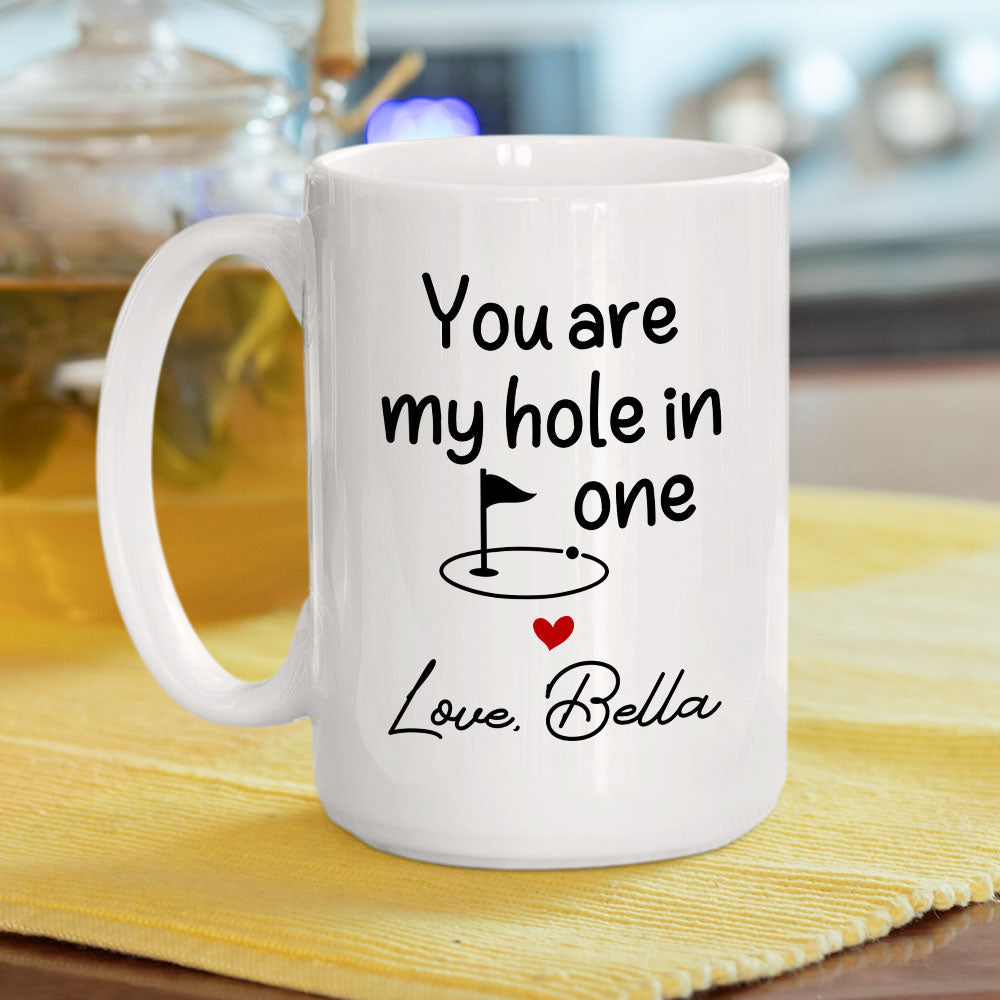 Custom Anniversary Keepsake Gifts For Couple • My Hole In One - Personalized Coffee Mug