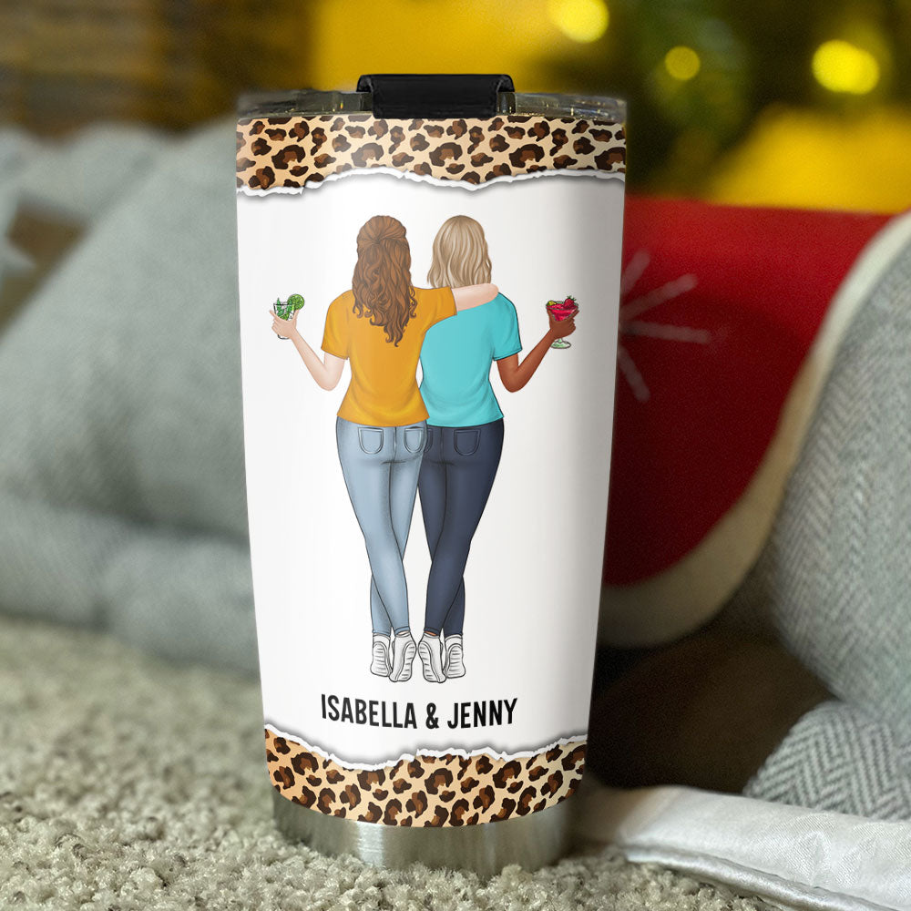 Custom Christmas Birthday Gifts For Best Friend • My Unbiological Sister - Personalized 3D Inflated Effect Tumbler