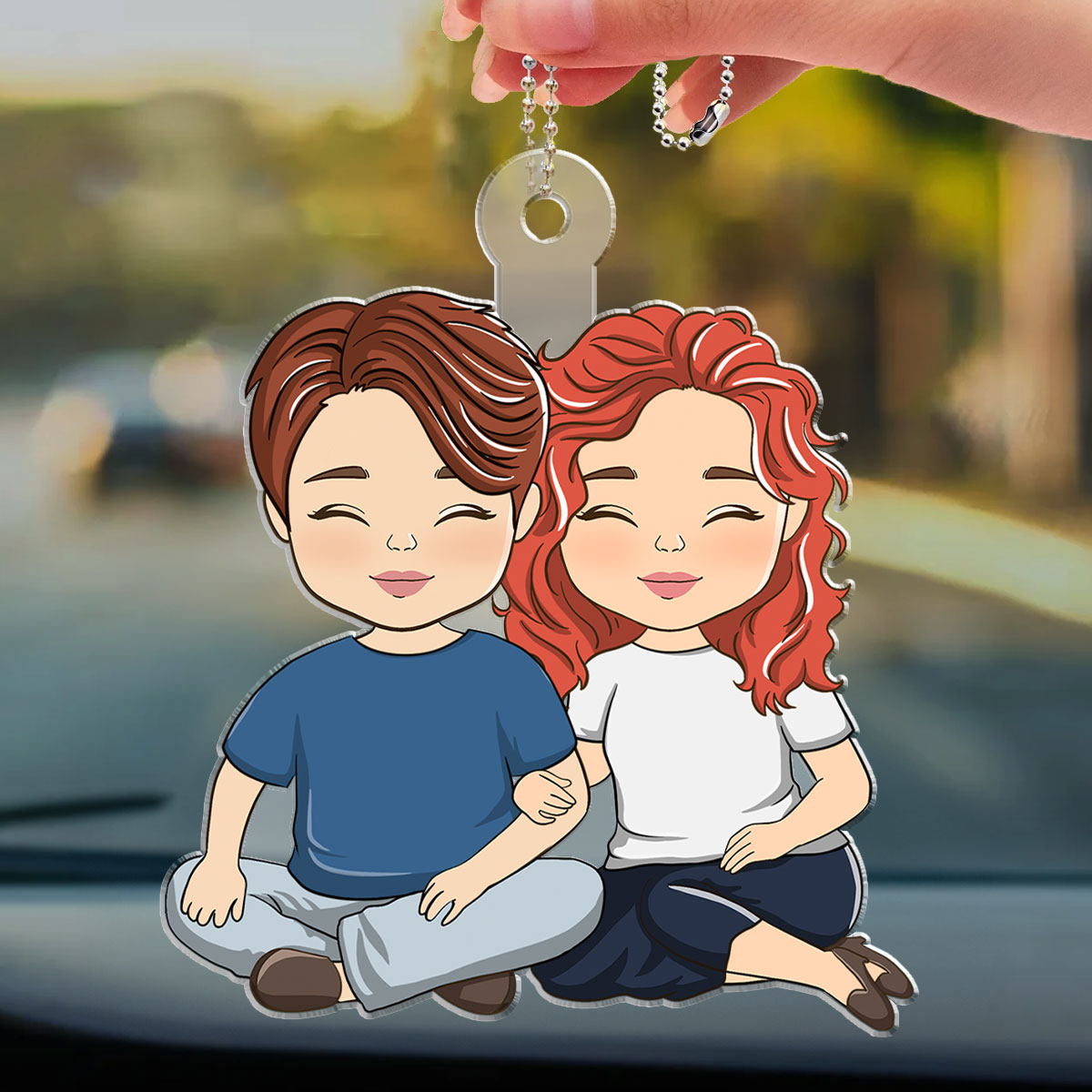 Couple Love - Personalized Car Ornament