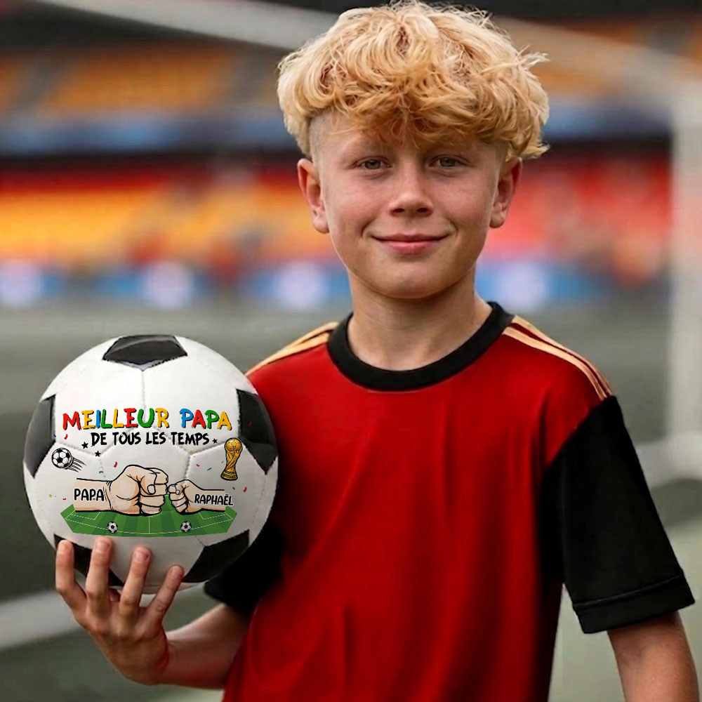 Papa Meilleur - Ballon De Foot Personnalisé