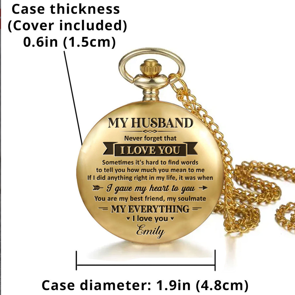 My Soulmate And My Everything - Personalized Pocket Watch