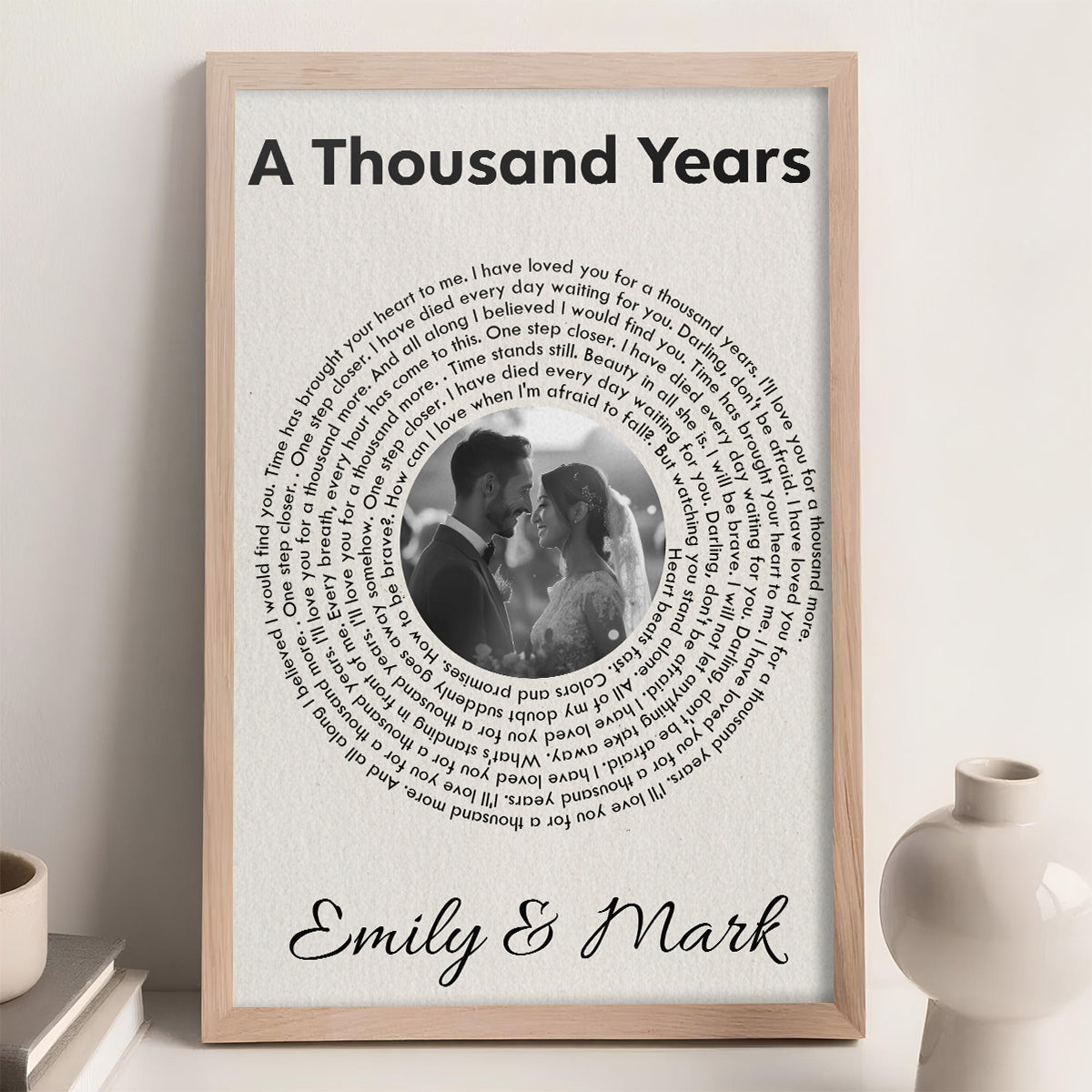 Couple Photo And Favorite Spiral Song Lyrics - Personalized Poster
