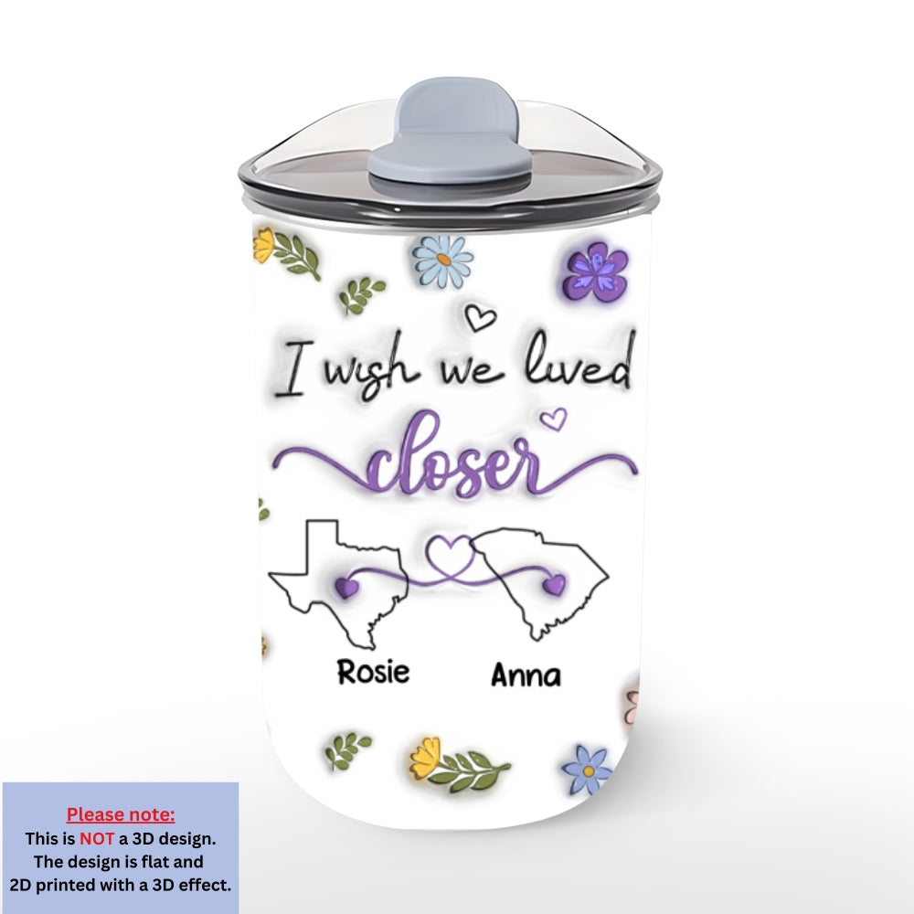 Custom Christmas Birthday Gifts For Best Friend • I Wish We Lived Closer - Personalized 10oz Tumbler