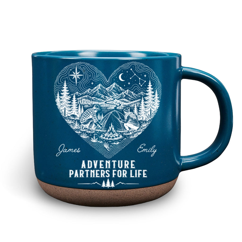 Custom Anniversary Keepsake Gifts For Couple • Our Story Is One Big Adventure - Personalized Pottery Mug