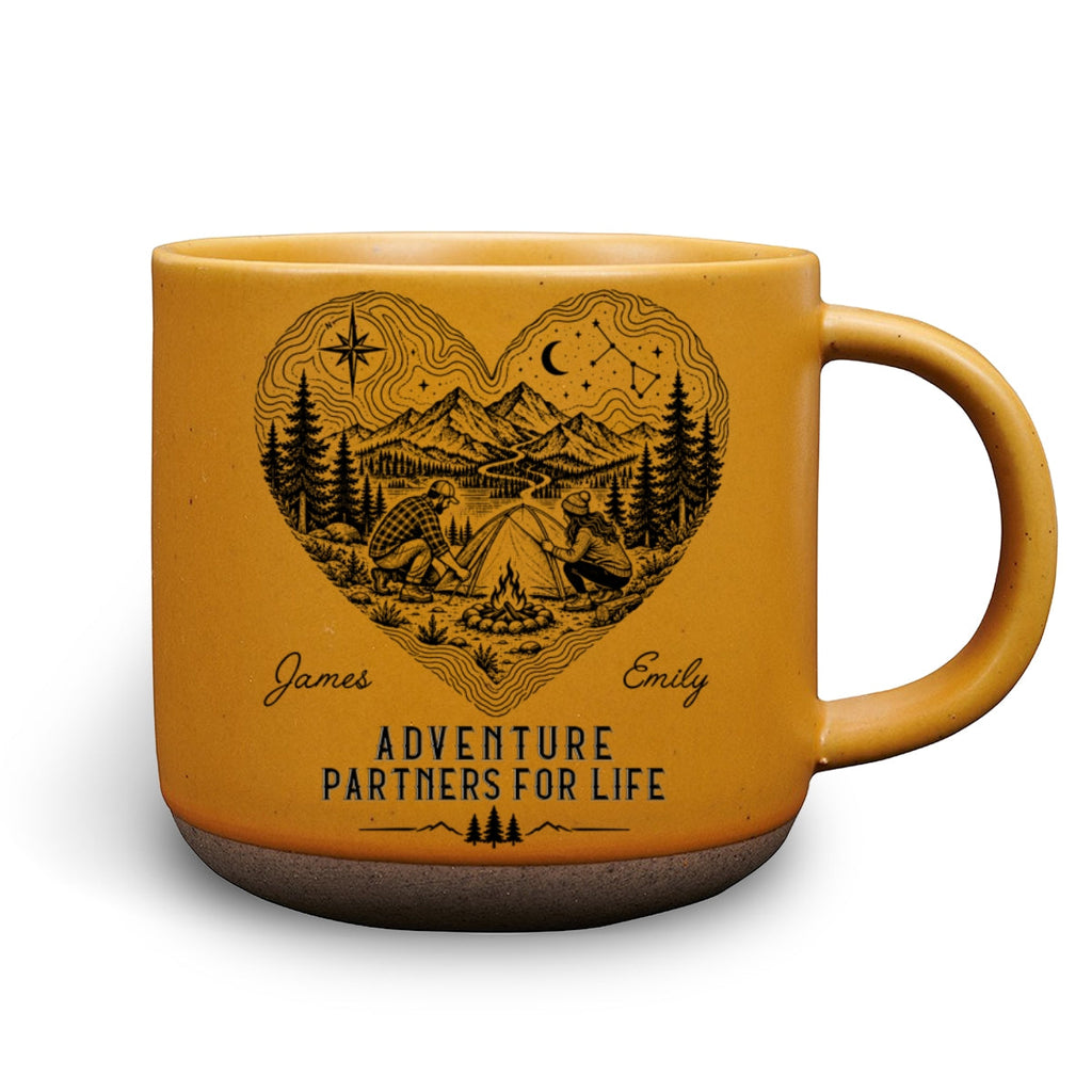 Custom Anniversary Keepsake Gifts For Couple • Our Story Is One Big Adventure - Personalized Pottery Mug