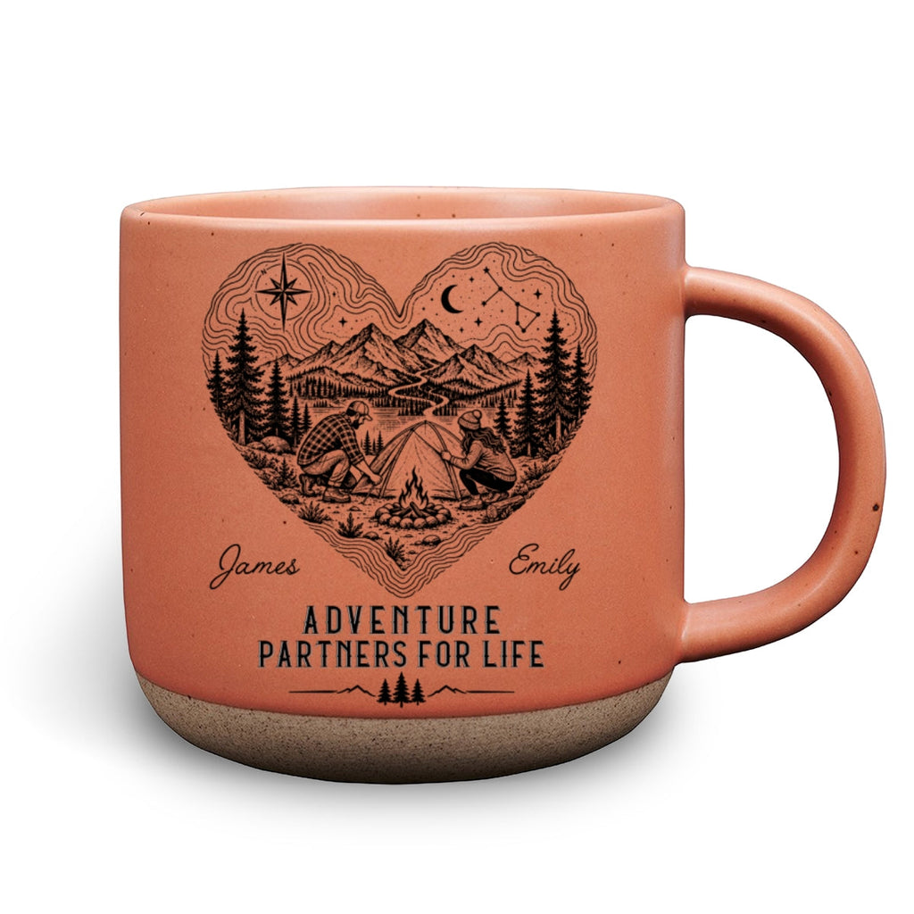 Custom Anniversary Keepsake Gifts For Couple • Our Story Is One Big Adventure - Personalized Pottery Mug