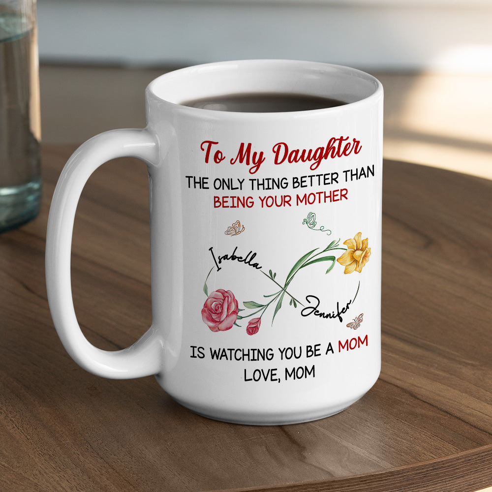 Custom Mother's Day Gift for Daughter • Watching You Be A Mom My Daughter - Personalized Coffee Mug