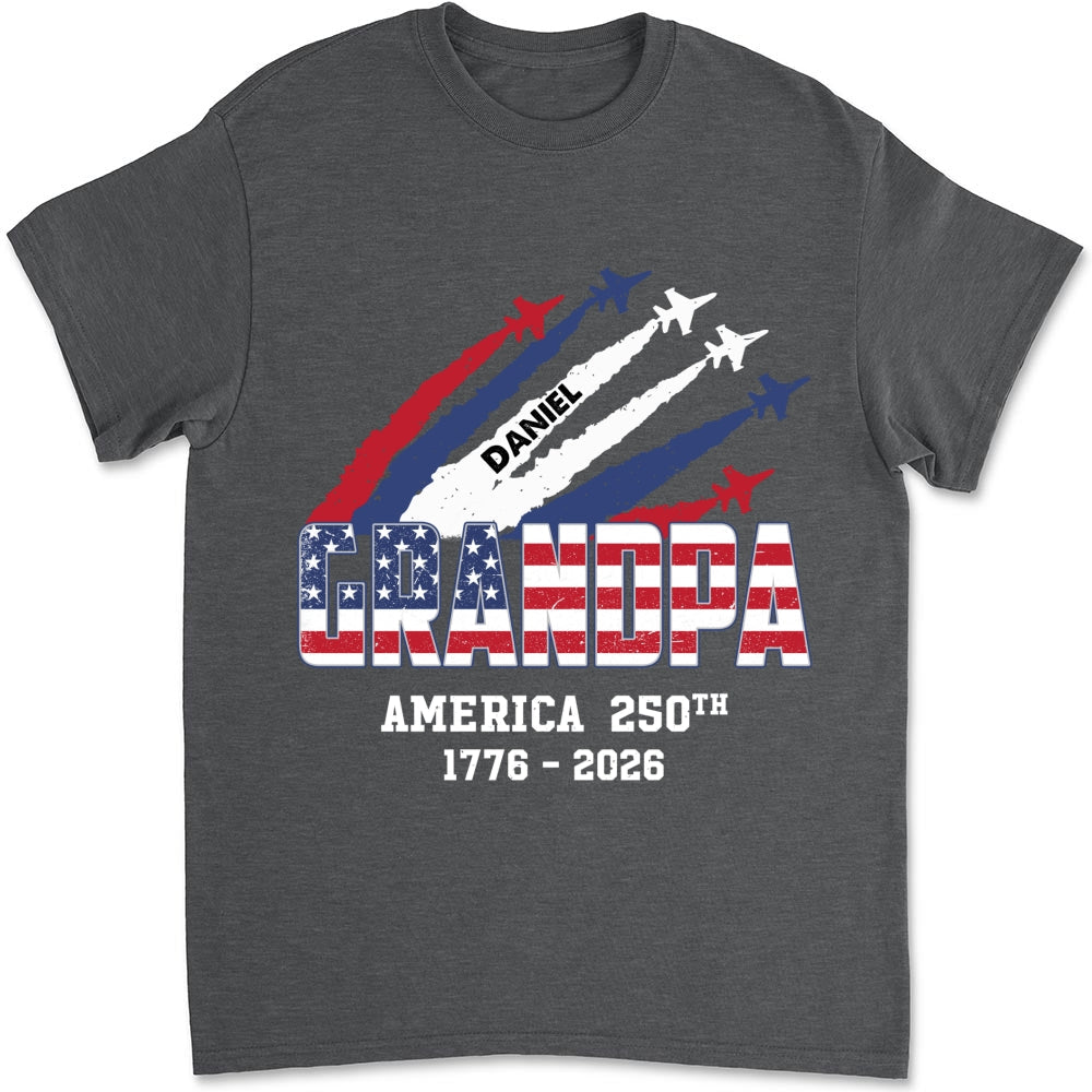 Custom Father's Day, Special Gift for Dad & Grandpa • Freedom For America - Personalized Shirt