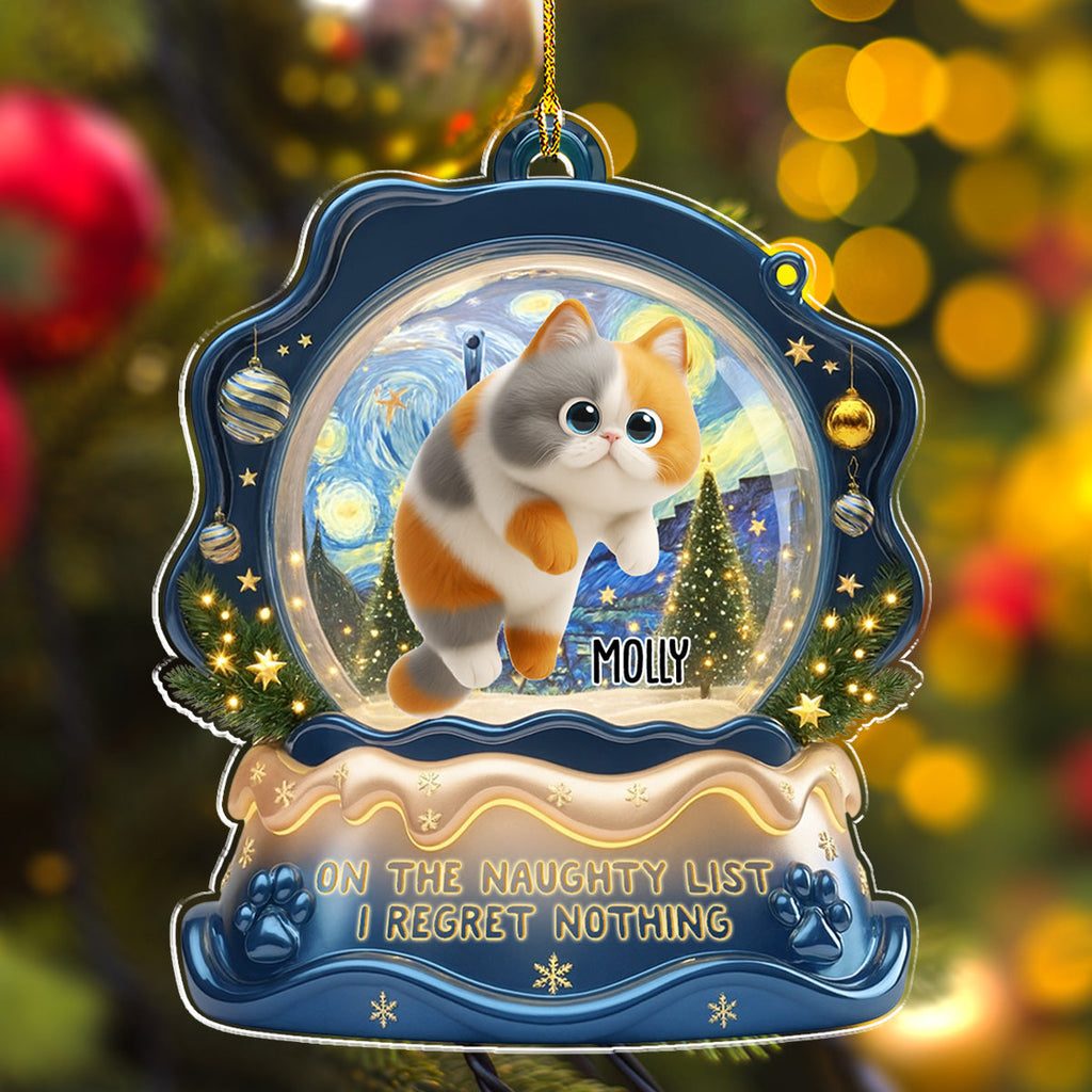 Custom Keepsake Christmas Ornament •  Cat Edition - Personalized Acrylic Ornament