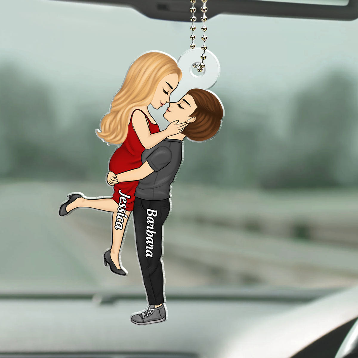 Love is Love - Personalized Car Ornament