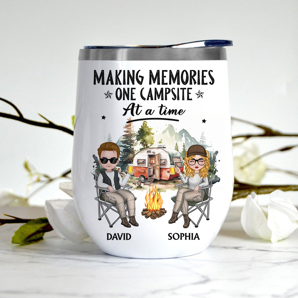 Making Camping Memories - Personalized Wine Tumbler