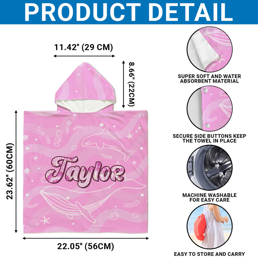 Baby Cotton Candy - Personalized Hooded Beach Towel