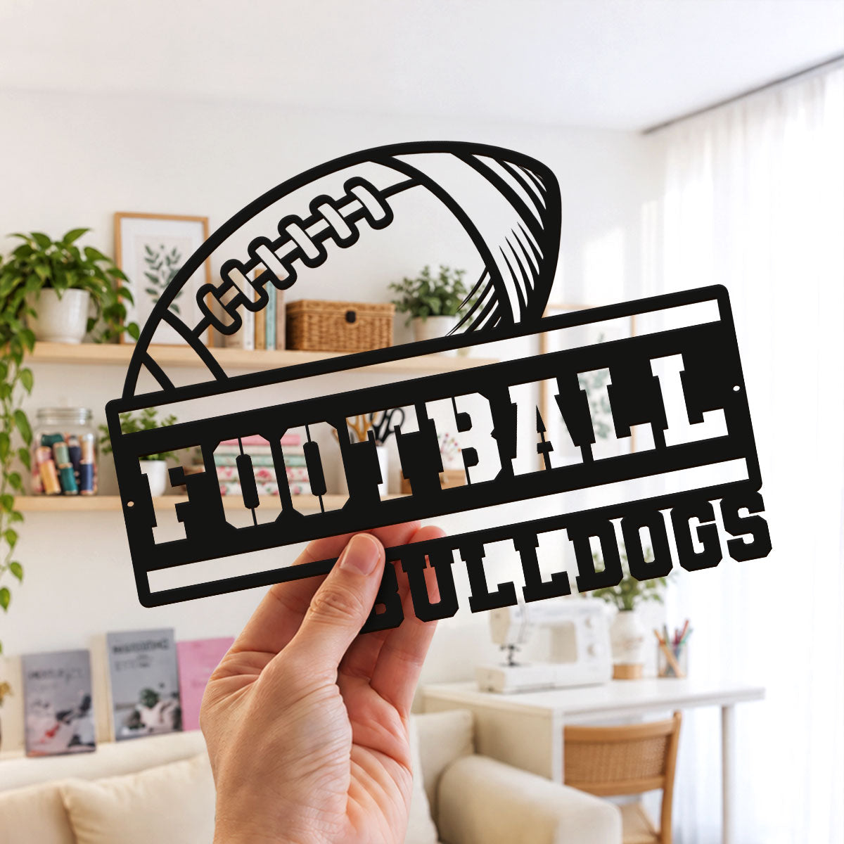 Custom Home & Wall Decor, Birthday & Christmas Gift • Football Lover Club - Personalized Freeform Shape Metal Sign