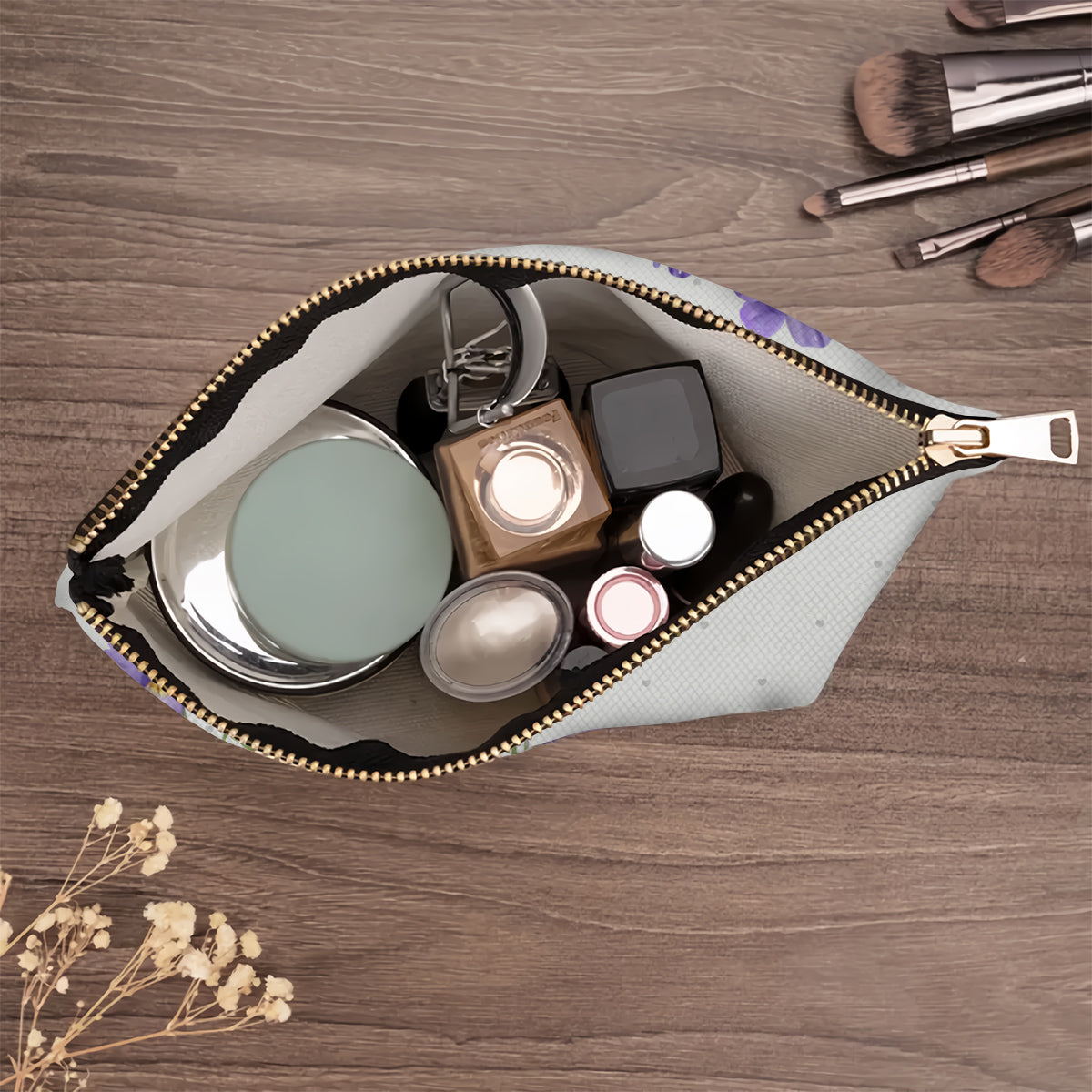 Every Flower Blooms In Its Own Time - Personalized Cosmetic Bag