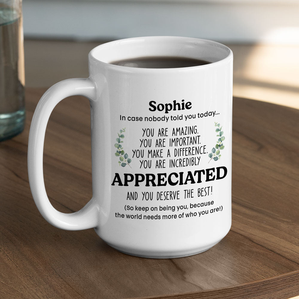 Custom Coworker, Christmas & Birthday Team Appreciation Gift • You Make A Difference - Personalized Coffee Mug