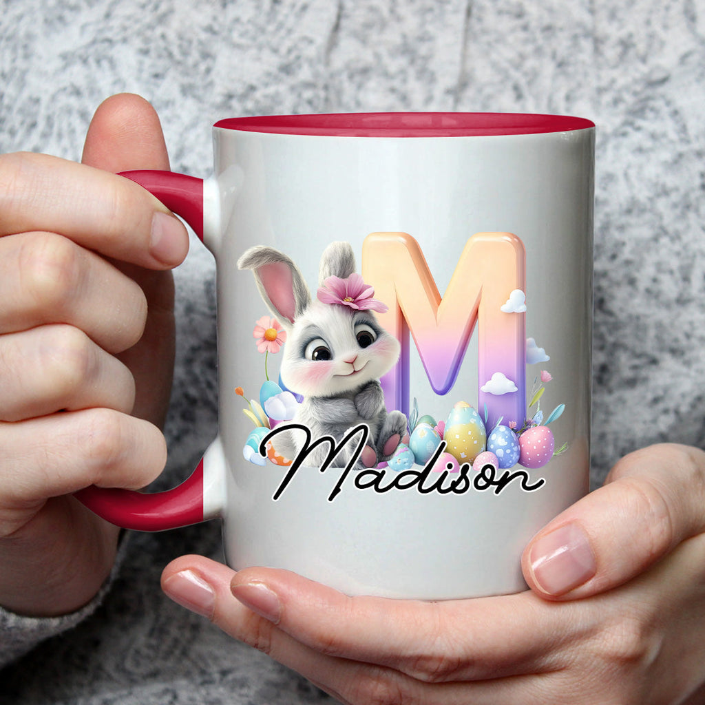 Custom Christmas & Birthday Keepsake Gift • Lovely Bunny Kid - Personalized Accent Mug