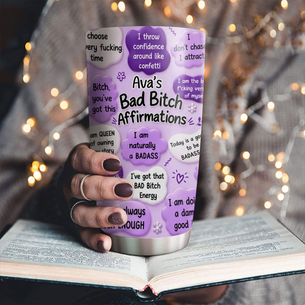 I Am Naturally A Badass - Personalized Tumbler
