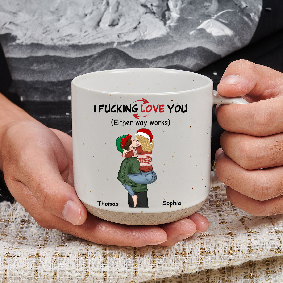 Custom Anniversary Keepsake Gifts For Couple • Really Love You - Personalized Pottery Mug