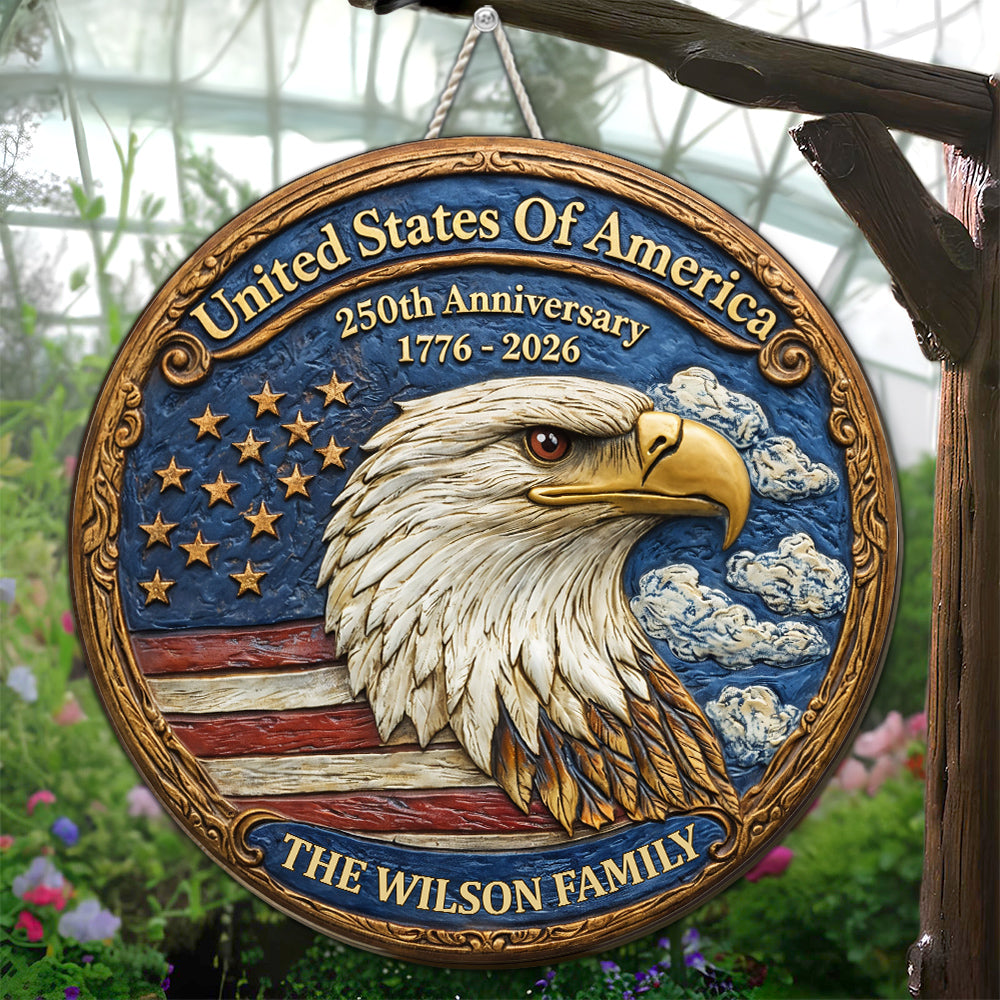 Custom Family Patriotic Hanging Decor, 4th of July • Been Waiting For This Moment - Personalized 3D Effect Wood Sign
