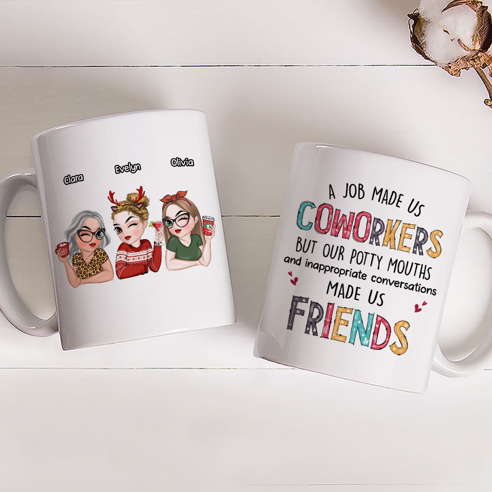 Custom Best Friend, Christmas & Birthday Friendship Keepsake Gift • What Made Us Friends - Personalized Coffee Mug