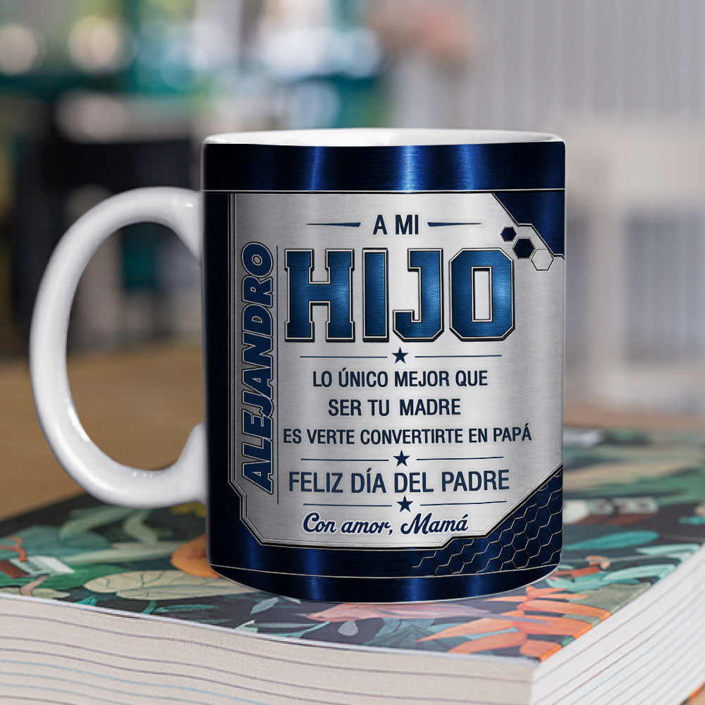 Custom Father's Day, Special Gift for Dad & Grandpa • Verte Ser Papá - Taza Personalizada con Efecto 3D Inflado
